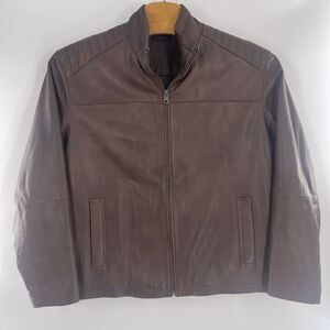 Roundtree & Yorke Leather Hipster Jacket Men's‎ XL